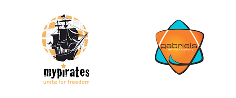 Logogestaltung mypirates, gabriel's heimish bakery, Munich Citytower